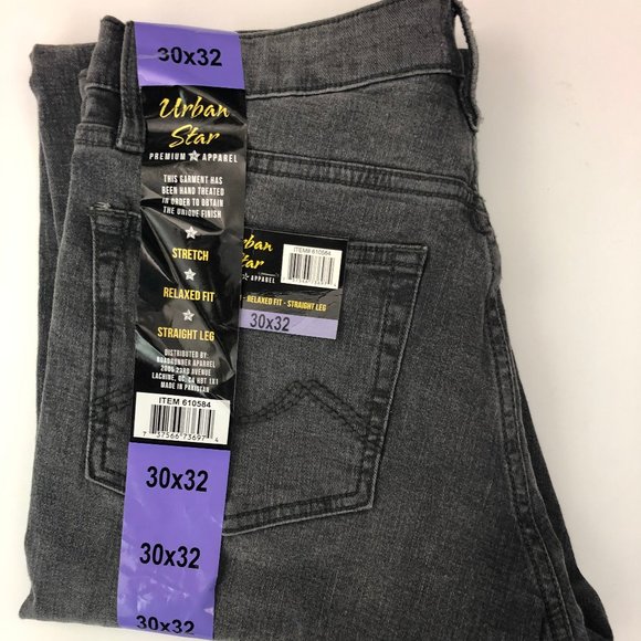Men's Urban Star Premium Apparel Jeans Straight Le - Picture 3 of 5
